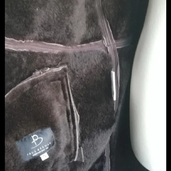 Dark Brown Shearling Coat - Picture 6 of 6